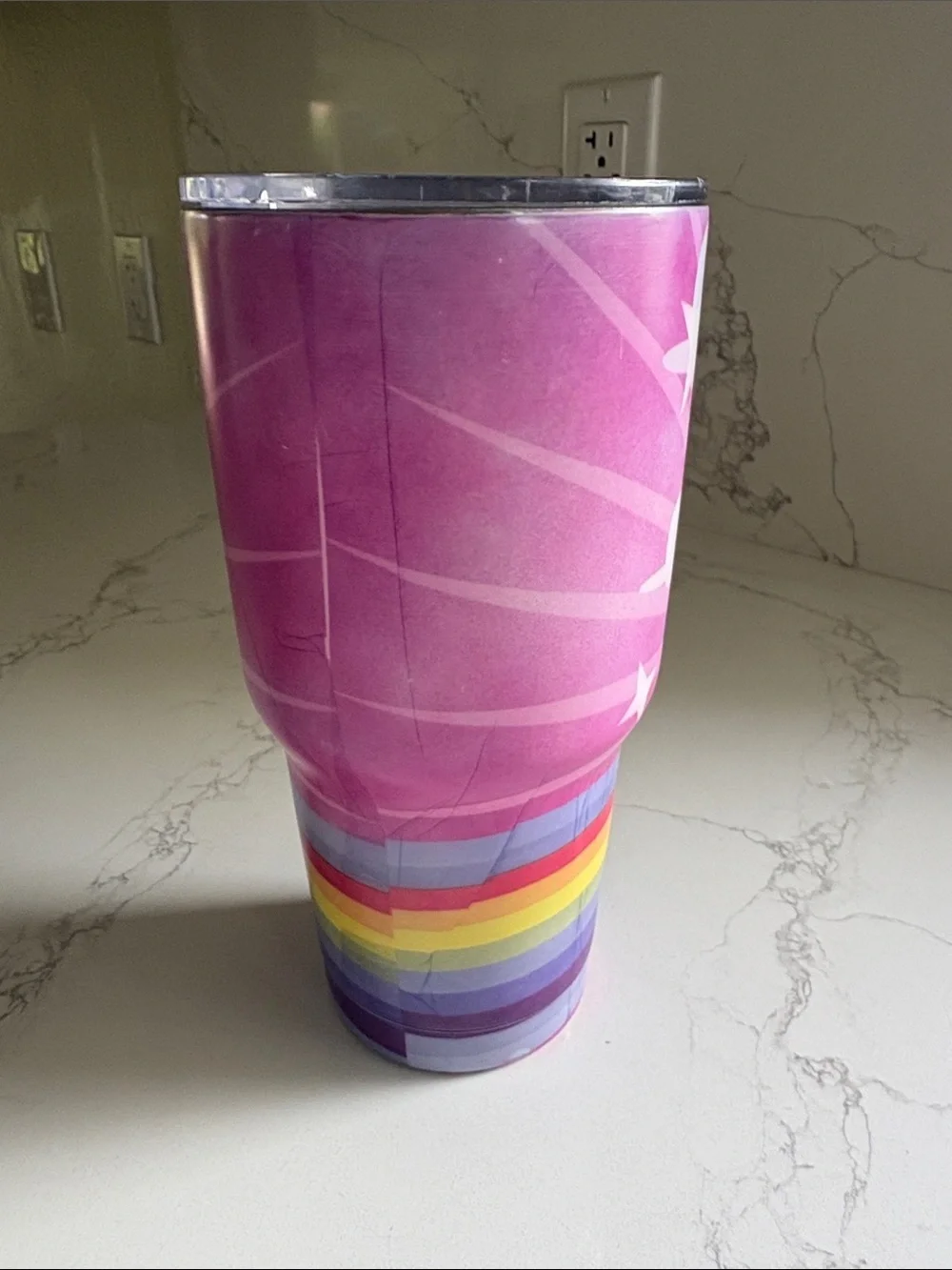 Yeti Unicorn Rainbow Tumbler - Pink